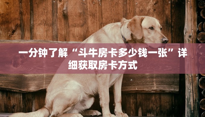 一分钟了解“斗牛房卡多少钱一张”详细获取房卡方式