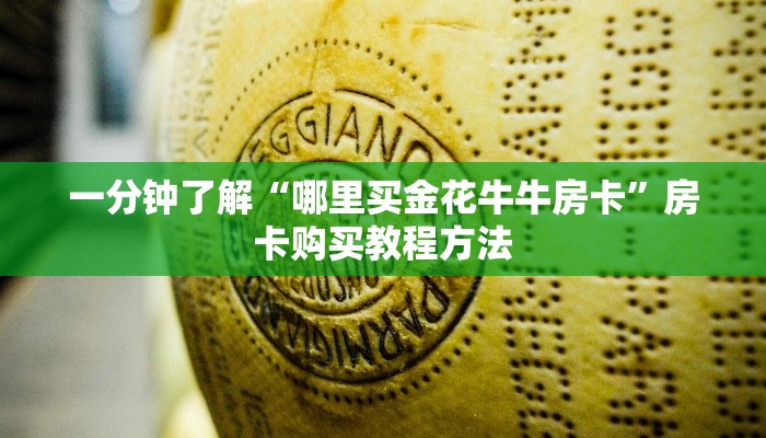 一分钟了解“哪里买金花牛牛房卡”房卡购买教程方法